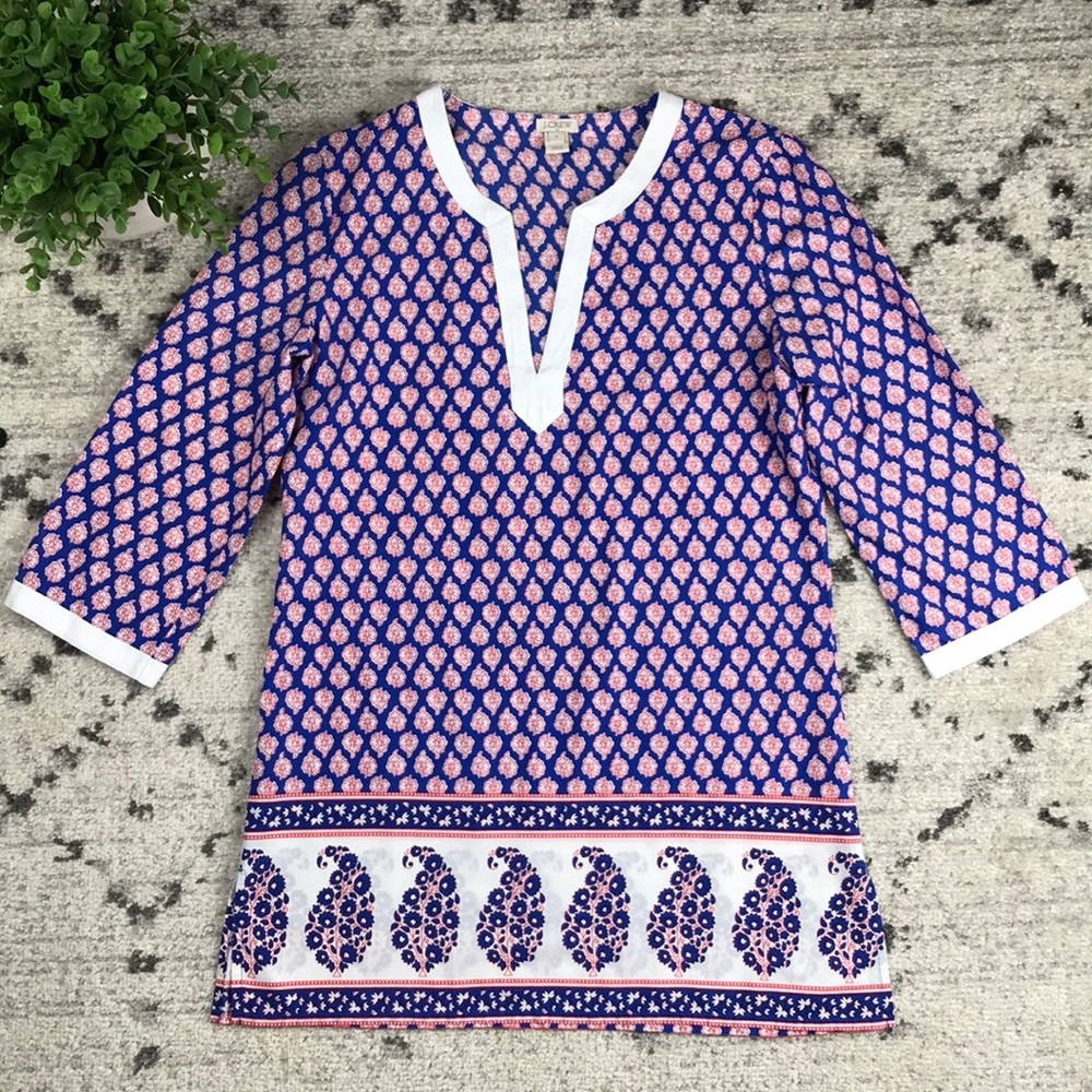 J. Crew | Printed Poplin Cotton Tunic Size S
